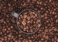 Coffee Cup Beans Background Royalty Free Stock Photo