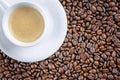 Coffee cup beans background Royalty Free Stock Photo