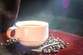 coffee cup and beans bokeh backgrouds