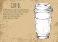 Coffee Cup Beverage Poster Vector Illustration