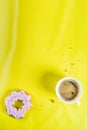 Coffee cup and biscuits donut Royalty Free Stock Photo
