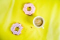 Coffee cup and biscuits donut Royalty Free Stock Photo