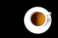 Coffee cup on black background Royalty Free Stock Photo