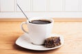 Coffee Cup with brownie - landscape view
