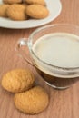 Coffee cup and butter biscuits Royalty Free Stock Photo