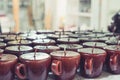 Coffee cup candles Royalty Free Stock Photo