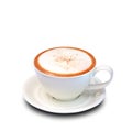Coffee cup, Cappuccino on white background. Royalty Free Stock Photo