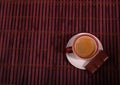 Coffee cup and chocolate on wooden table texture. Coffeebreak Royalty Free Stock Photo