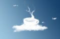 Coffee cup cloud