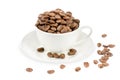 Coffee cup and coffe bean