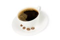 Coffee cup and coffe bean Royalty Free Stock Photo