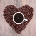 Coffee cup and coffe bean Royalty Free Stock Photo