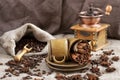 Coffee cup and coffee beans Royalty Free Stock Photo