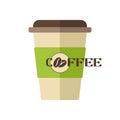 Coffee cup concept. Plastic cup with logo