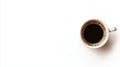 Coffee cup with dark brew and foam Royalty Free Stock Photo