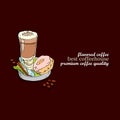 Coffee cup design background