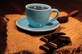 Coffee cup drink brown bean break table 4 Royalty Free Stock Photo