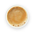 Coffee Cup Foamy Aroma Hot Drink Top View Vector Royalty Free Stock Photo