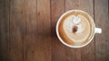 Coffee cup or fresh coffee on wooden table in morning time Royalty Free Stock Photo