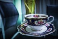 Coffee cup on glass table in the meeting room Royalty Free Stock Photo