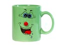 Coffee cup with a grin Royalty Free Stock Photo