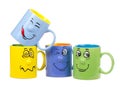 Coffee cup with a grin Royalty Free Stock Photo