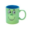 Coffee cup with a grin Royalty Free Stock Photo