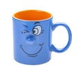 Coffee cup with a grin Royalty Free Stock Photo