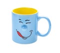 Coffee cup with a grin Royalty Free Stock Photo