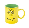 Coffee cup with a grin Royalty Free Stock Photo