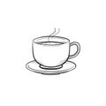 Coffee cup hand drawn sketch icon. Royalty Free Stock Photo