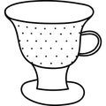 Coffee cup hand drawn outline doodle icon. cup of coffee vector sketch illustration for print, web, mobile and Royalty Free Stock Photo