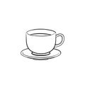 Coffee cup hand drawn sketch icon. Royalty Free Stock Photo