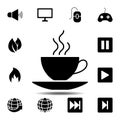 coffee cup, cup with hot drink icon. Simple glyph vector element of web, minimalistic icons set for UI and UX, website or mobile