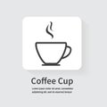 Coffee cup icon. cup icon for apps and websites. Vector illustration