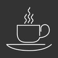 coffee cup icon on a black background