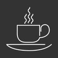 coffee cup icon on a black background Royalty Free Stock Photo