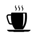 Coffee cup icon. Cup of hot drink, mug of coffee, tea etc. Coffee cup with steam vector icon. Royalty Free Stock Photo