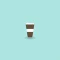 Coffee cup. Icon cup. Cup to go. Vector illustration. EPS 10.