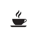 Coffee Cup Icon In Flat Style Vector Icon For Apps, UI, Websites. Black Icon Vector Illustration Royalty Free Stock Photo