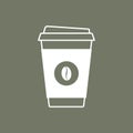 Coffee cup icon isolated on background. Vector illustration Royalty Free Stock Photo