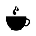 Coffee cup icon. Isolated flat symbol. Vector sign illustration on white. Royalty Free Stock Photo