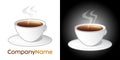 Coffee cup icon and logo design Royalty Free Stock Photo