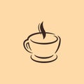Coffee cup icon logo vector design Royalty Free Stock Photo