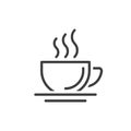 Coffee cup icon vector, line sign Royalty Free Stock Photo