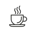 Coffee cup icon vector, line sign Royalty Free Stock Photo