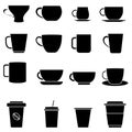 Coffee cup icon vector set. Tea cup illustration sign collection. Mocha symbol or logo. Royalty Free Stock Photo