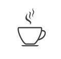 Coffee cup icon on white background. smoke icon. Vector illustration Royalty Free Stock Photo