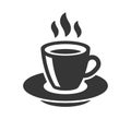 Coffee Cup Icon on White Background. Vector Royalty Free Stock Photo