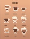 coffee cup icons. Delicious coffee paper cup icon.